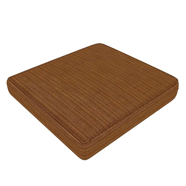Cushion 19.5 x 21 x 4 Sunbrella Outdoor Patio Dining Chair Cushions with High-Density Foam Canvas Rust
