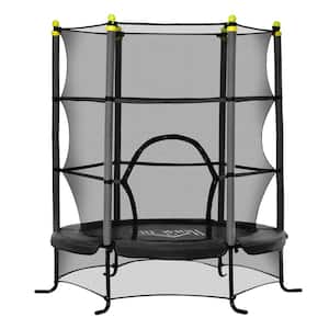 5.3 ft. Kids Trampoline, 64 in. Indoor Trampoline with Safety Enclosure for 3-10 Year Olds, For Indoor and Outdoor