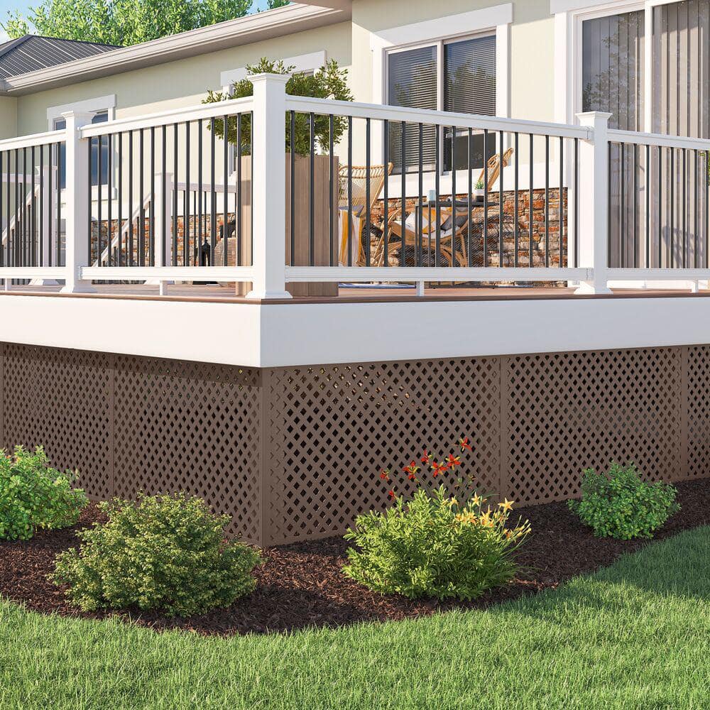 Espresso 4 ft. x 8 ft. Privacy Vinyl Lattice Panel