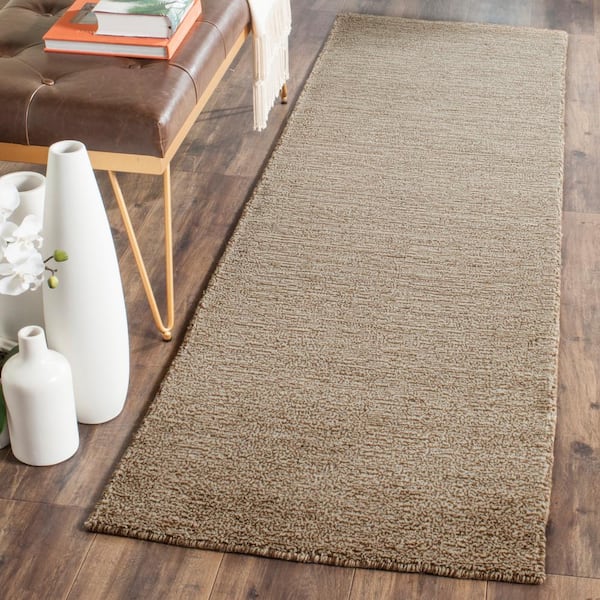Himalaya Brown 2 ft. x 12 ft. Solid Runner Rug