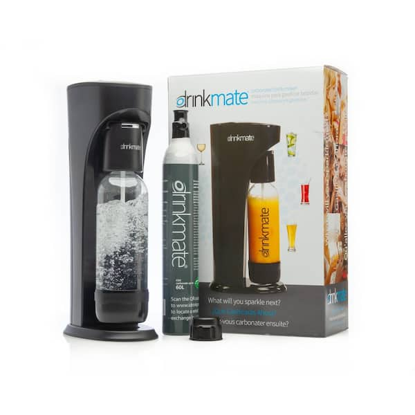 Drinkmate Sparkling Water and Drink Maker Without CO2 Cylinder, Matte Black