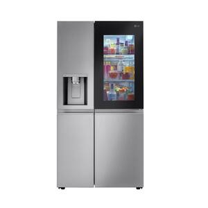 27 cu. ft. Side by Side Smart Refrigerator w/ InstaView and Craft Ice in PrintProof Stainless Steel