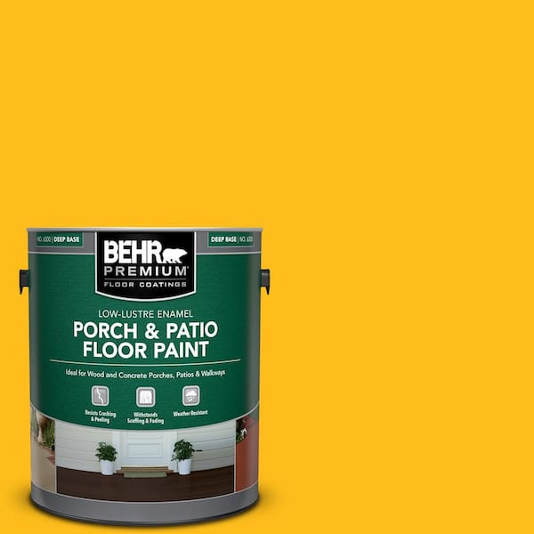 BEHR PREMIUM 1 gal. #P290-7 Laser Lemon Low-Lustre Enamel Interior/Exterior Porch and Patio Floor Paint