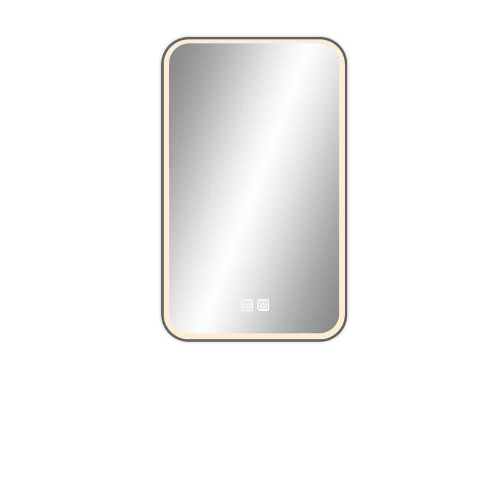 24 in. W x 32 in. H LED Rectangular Frameless Mirror with Anti-Fog, Shatter