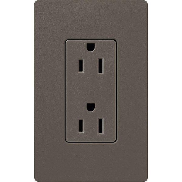 Claro 15 Amp Duplex Outlet, Truffle (SCR-15-TF)