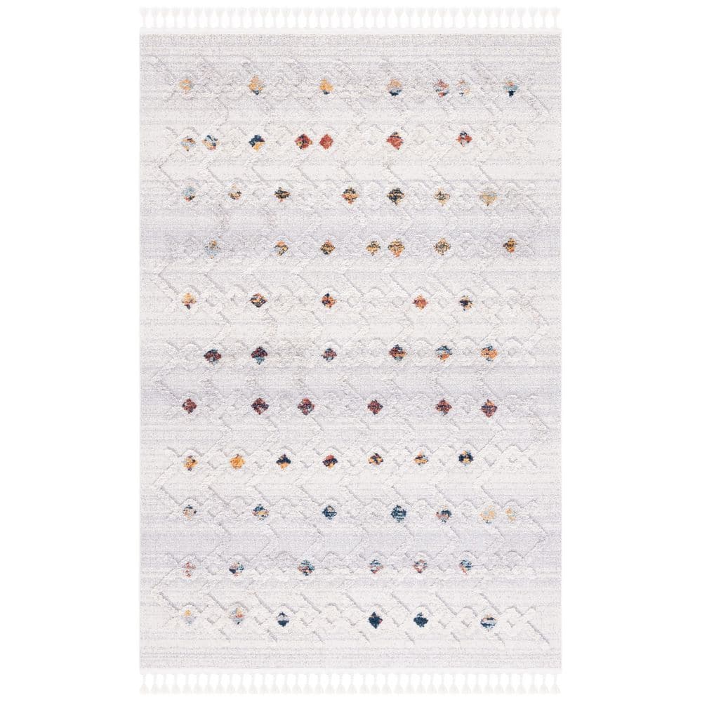 Marrakesh 4 ft. x 6 ft. Gray/Light Gray Diamond High-Low Area Rug price history on PriceWatchPro
