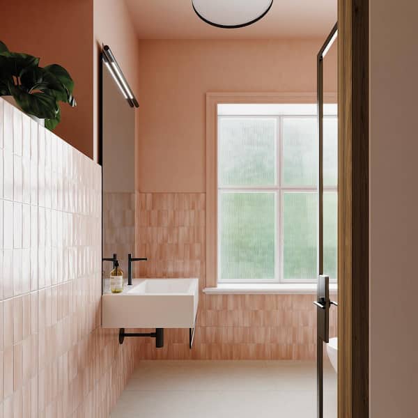 Spanish Allure Porcelain 12 in. x 24 in. x 9mm Wall Tile Rose-Sample