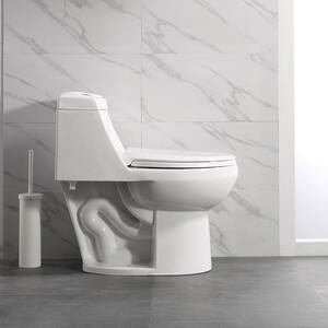 Angara 1-piece 1.59 GPF Dual Flush Elongated Toilet in White, Seat Included