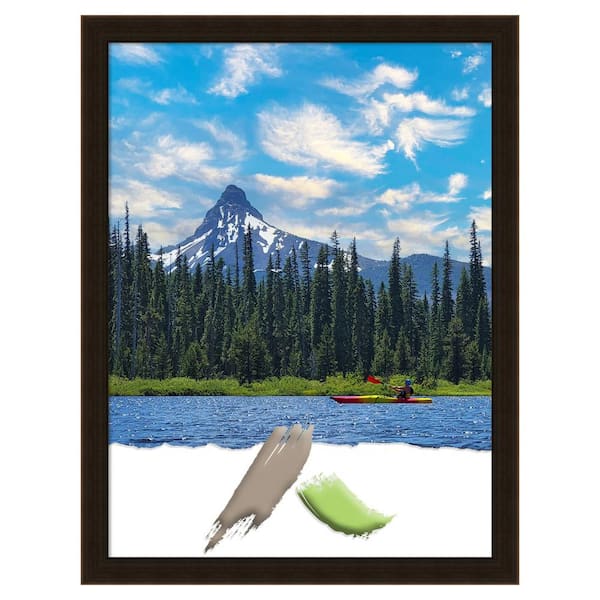 Amanti Art Espresso Brown Wood Picture Frame Opening Size 18 x 24 in.