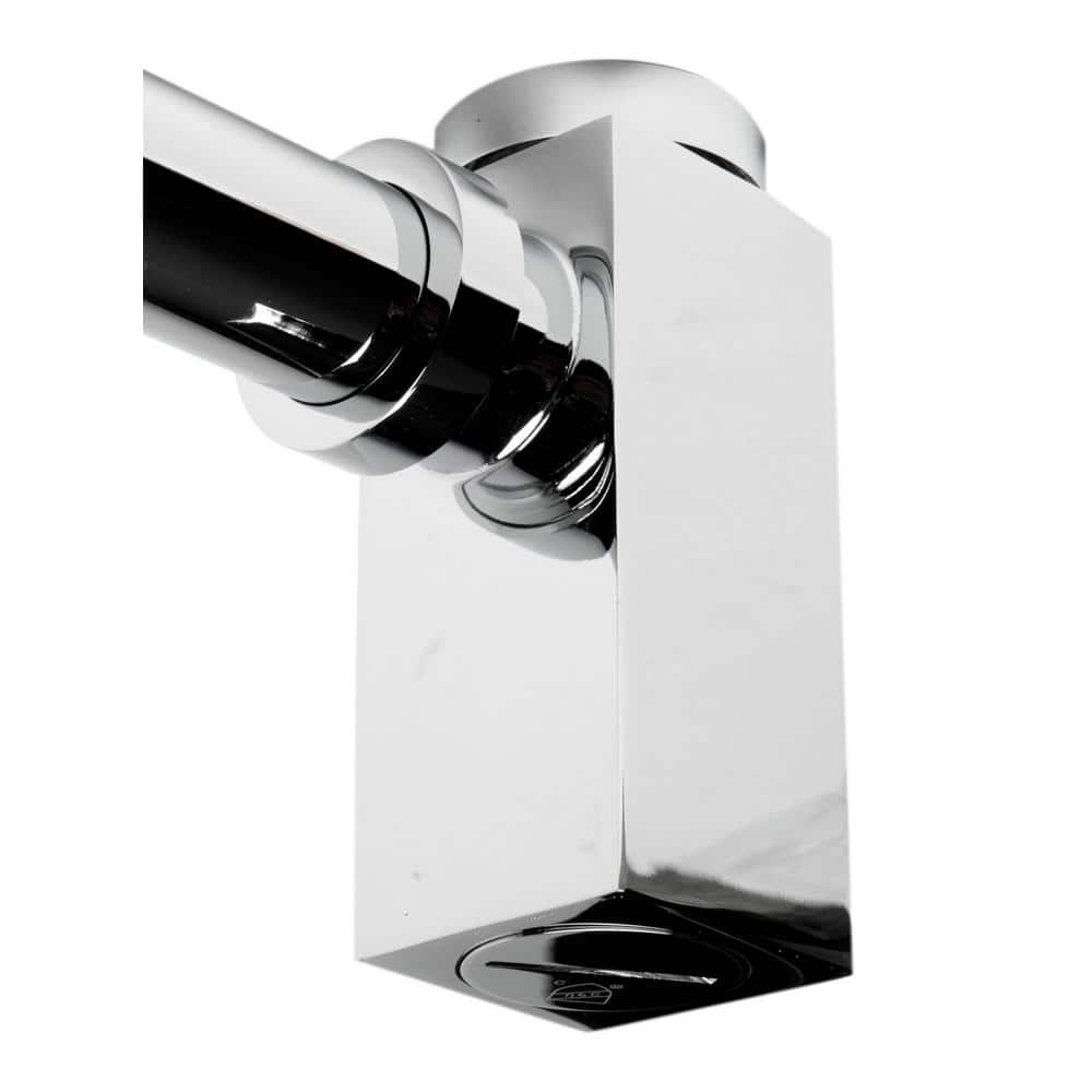 Polished Chrome Modern Square Decorative Bottle P-Trap