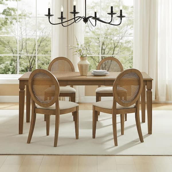 CROSLEY FURNITURE Katia Driftwood 5-PC Dining Set With Cane-Back