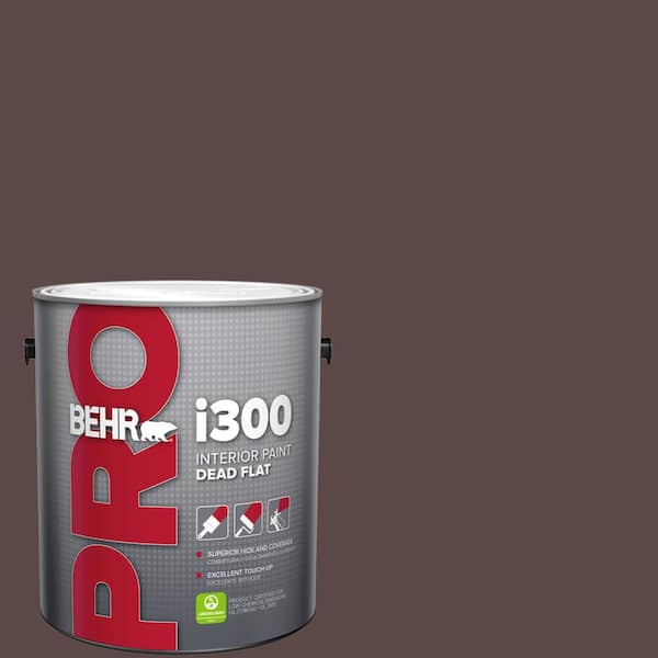 BEHR PRO 1 gal. #MQ1-58 Chocolate Soul Dead Flat Interior Paint