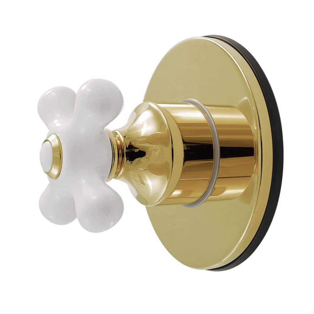 Restoration 3/4 in. Single-Handle 1-Hole Wall Mount 6-Way Diverter Valve with Trim Kit in Polished Brass price history on PriceWatchPro