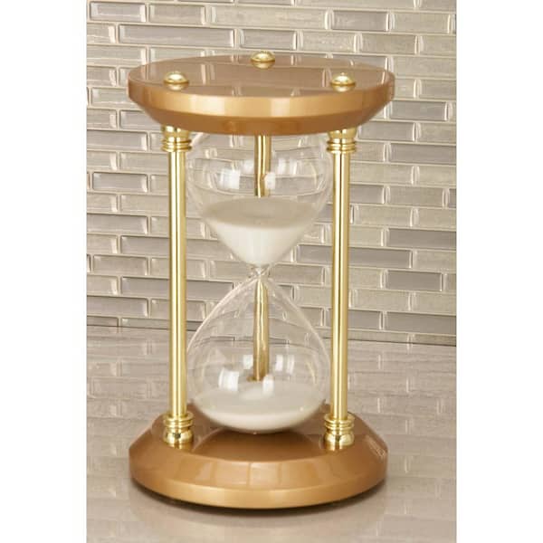 Litton Lane 9 in. x 5 in. Traditional Brown Hourglass