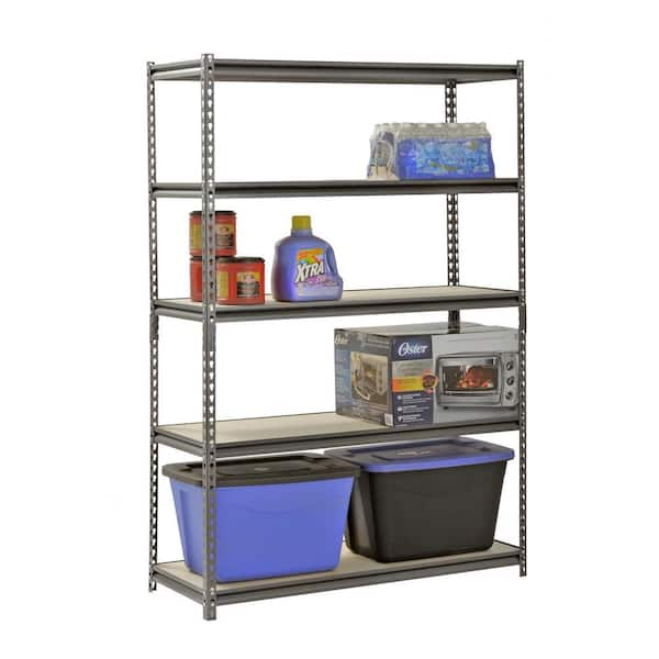 Muscle Rack 5-Tier Heavy Duty Steel Garage Storage Shelving Unit in Black  (48 in. W x 72 in. H x 24 in. D) UR-245PBB - The Home Depot