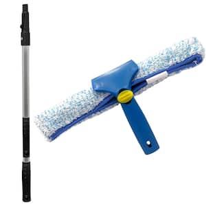 14 in. Scrubber and Squeegee Window Cleaning All in 1-Hand Held Tool Kit Combo with 24 in. Handle