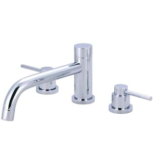 Motegi 2-Handle Deck Mounted Roman Tub Faucet in Polished Chrome