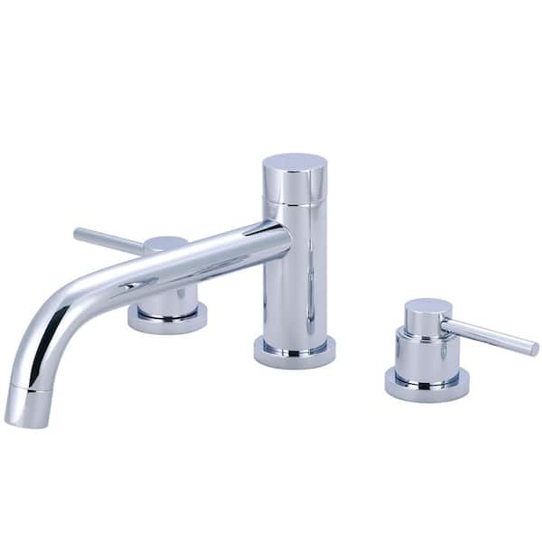 Pioneer Motegi 2-Handle Deck Mounted Roman Tub Faucet in Polished Chrome