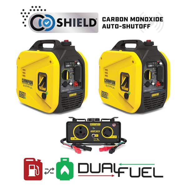 2500/1850-Watt Dual Fuel Inverter Generator with CO Shield and 30 Amp RV Ready Parallel Kit