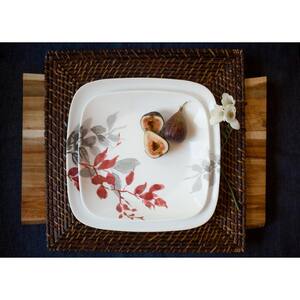 Boutique Kyoto Leaves 16-Piece Asian Inspired Kyoto Leaves Porcelain Dinnerware Set (Service for 4)