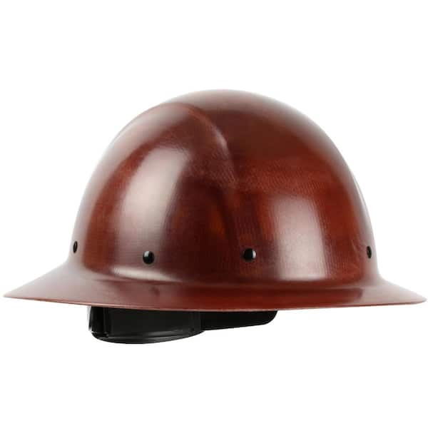 Dynamic Wolfjaw Natural Brown Type 1 Class G Full Brim Fiberglass Resin Hard Hat with 8-Point Ratchet Suspension
