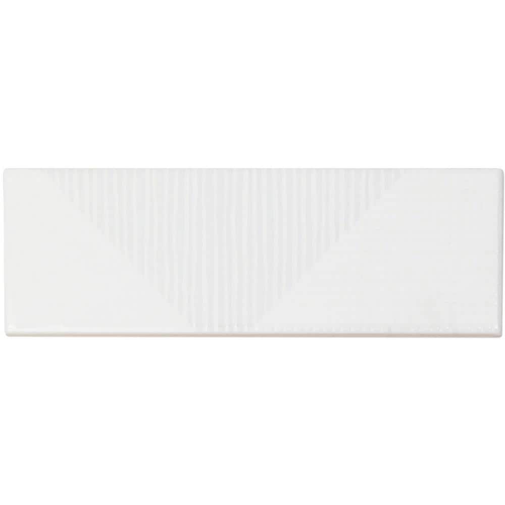 Archer White 2" x 8" Polished Ceramic Subway Wall Tile