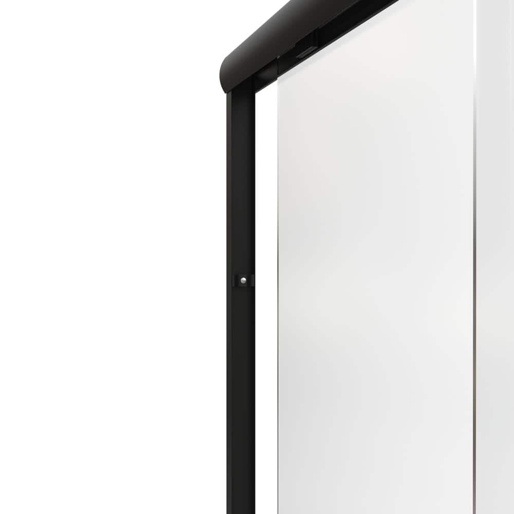 Matte Black 60'' x 72'' Sliding Shower Door with Clear Glass