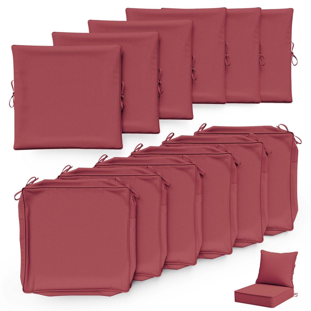 22 in. x 22 in. Slipcover Replacement Outdoor Waterproof Seat&Back Cover Set for Chair and Sofa Fuchsia (6-Pack) price history on PriceWatchPro