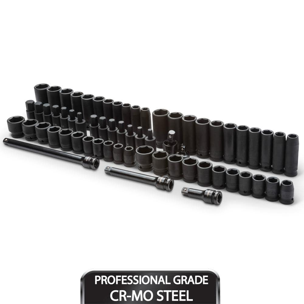 1/2 in. Drive Impact Socket and Accessory (63-Pieces)
