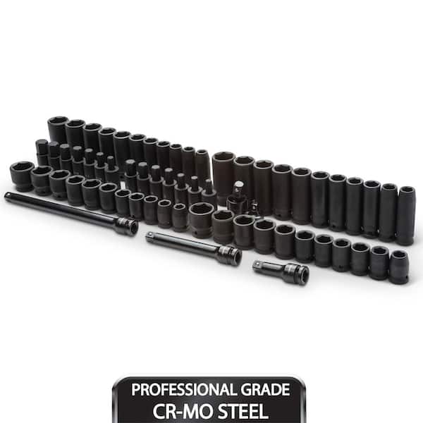 Husky 1/2 in. Drive Impact Socket and Accessory (63-Pieces)