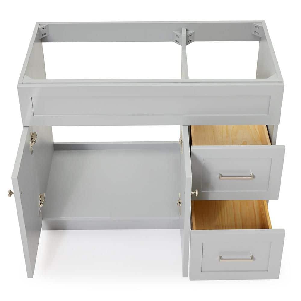 Hamlet 42" Grey Solid Wood Freestanding Single Vanity Cabinet