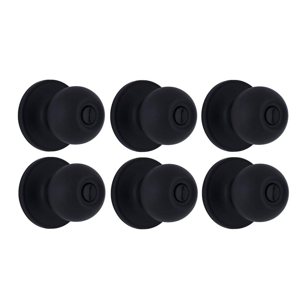 Ball Matte Black Bed/Bath Door Knob 6-Pack price history on PriceWatchPro