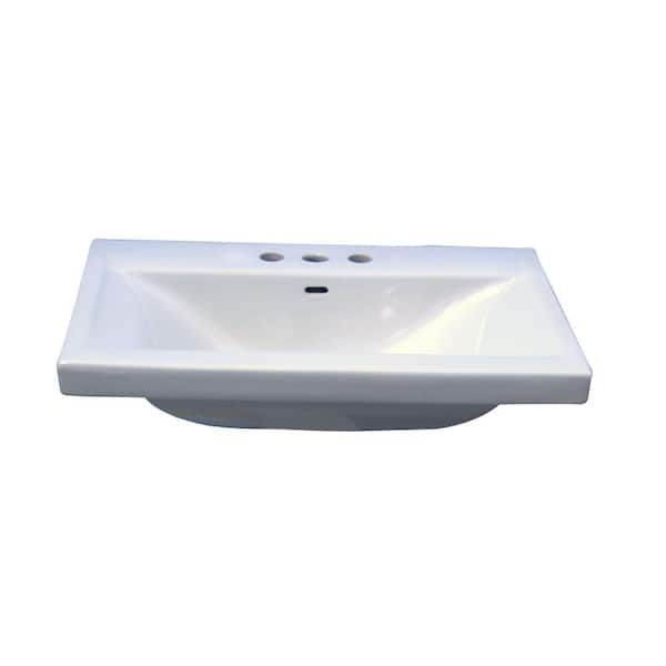 Barclay Products Mistral 510 Wall-Hung Bathroom Sink in White