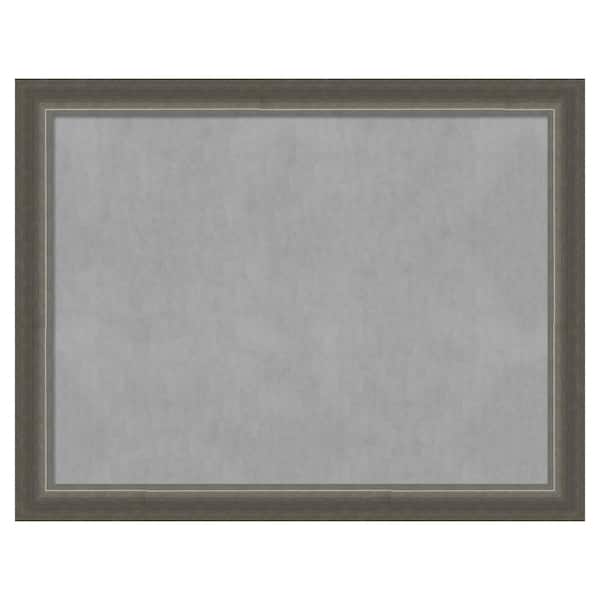 Amanti Art Domus Dark Silver 27 in. x 21 in. Framed Magnetic Board