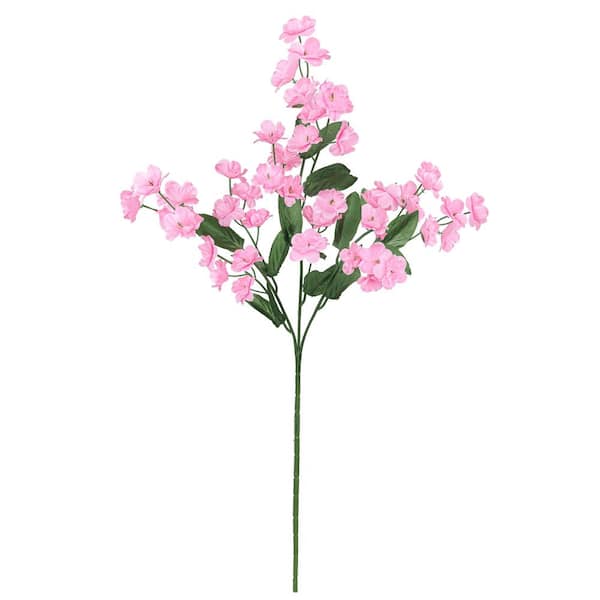 LIVING LUXURY 18 in. Pink Artificial Baby's Breath Gypsophila Flower Stem Spray (Set of 12)
