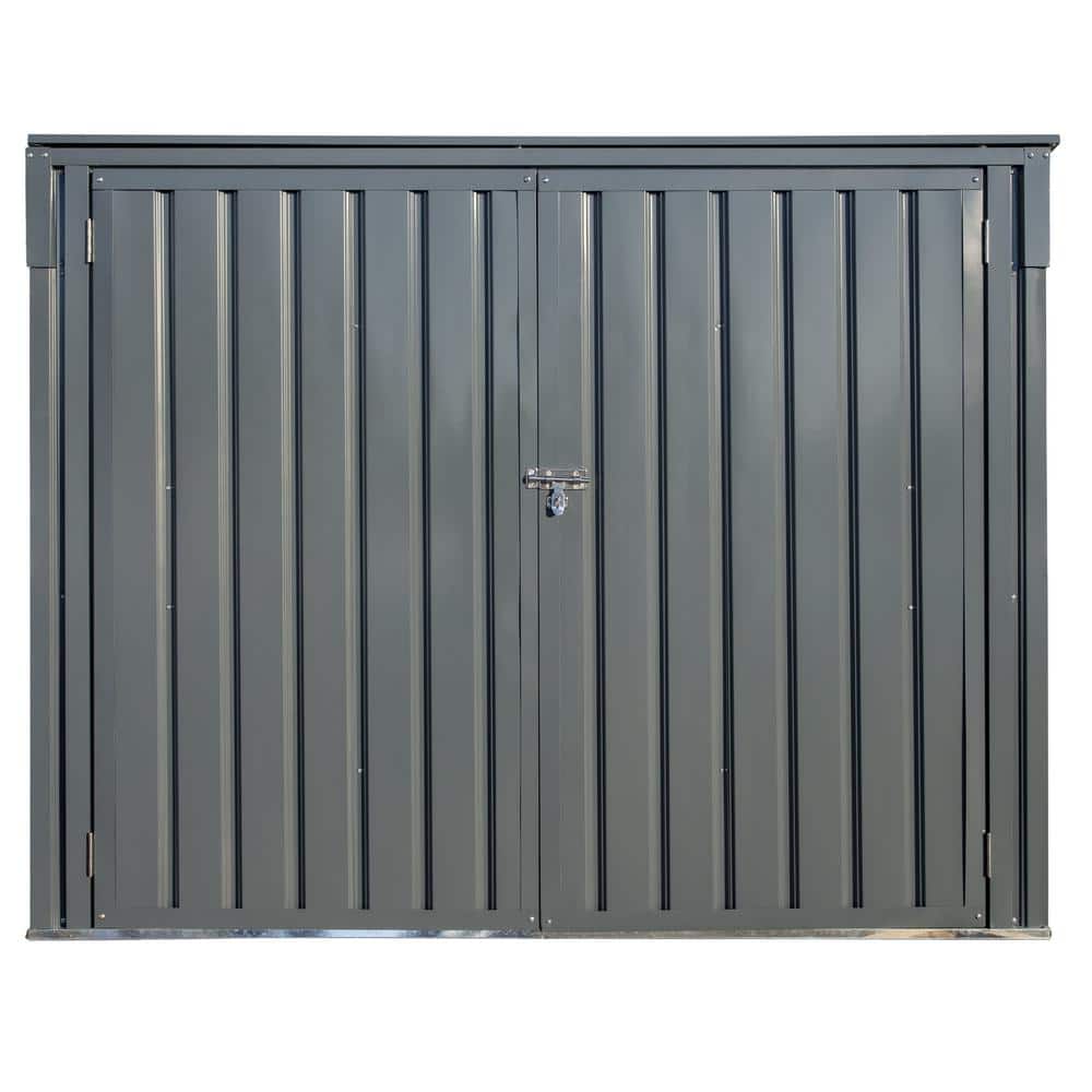 Charcoal Galvanized Steel 6 x 3 ft. Lean-To Shed Kit