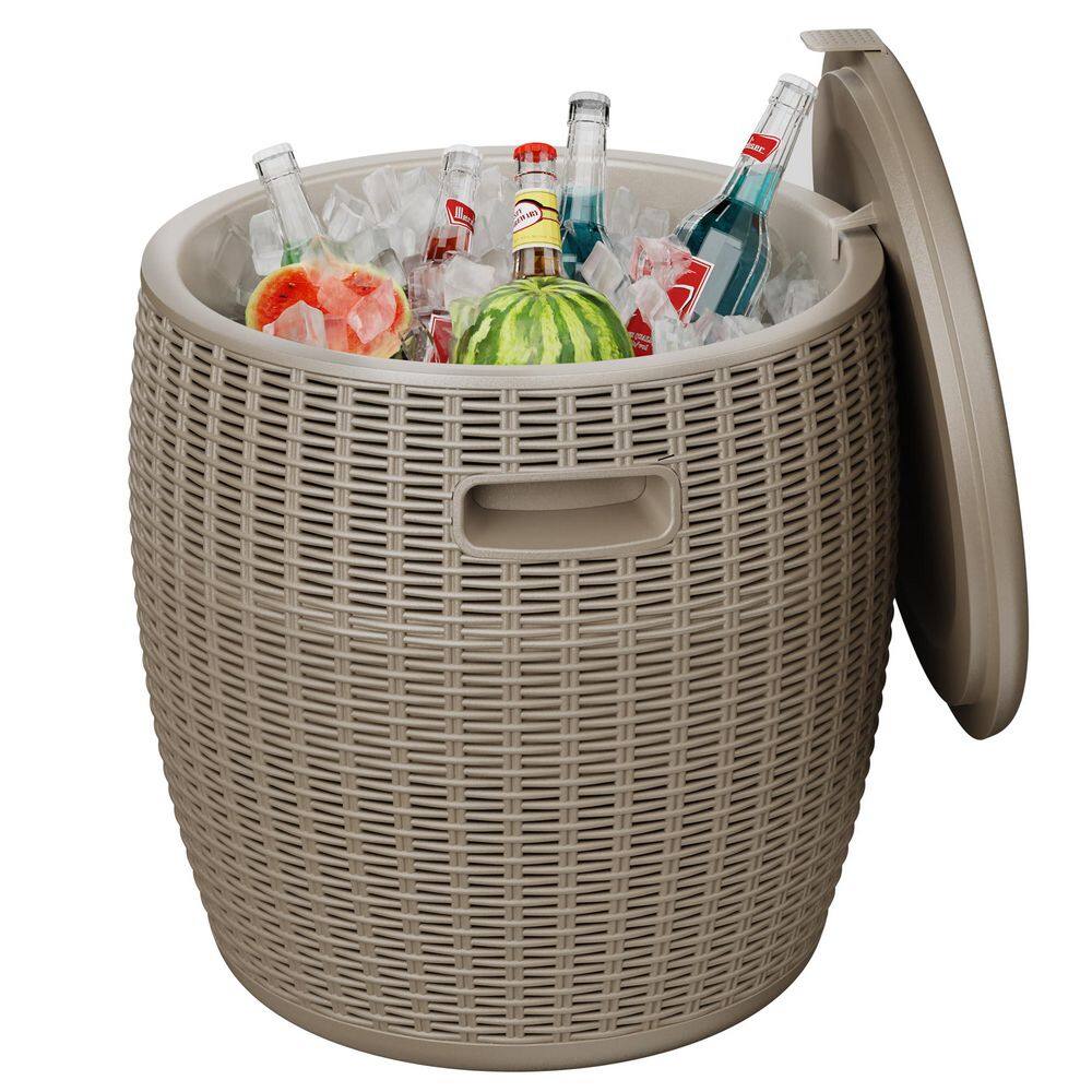 60 qt. Outdoor Refrigerated Side Table, Resin Cooler Bar Table-Perfect for Patios and Parties 17-inch price history on PriceWatchPro