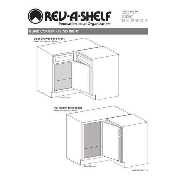 Rev-A-Shelf 21 in Two-Tier Organizer for A Blind Right