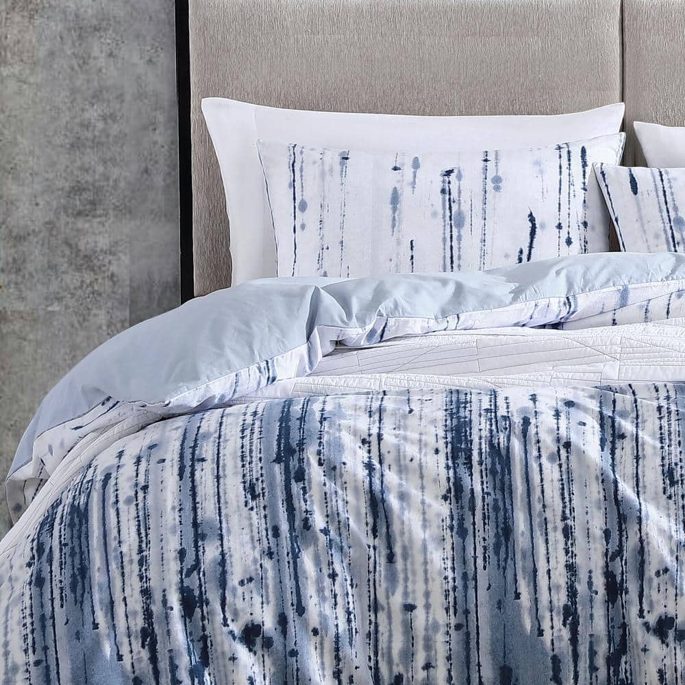 Sokal Indigo Blue Cotton Full/Queen Duvet Cover Set