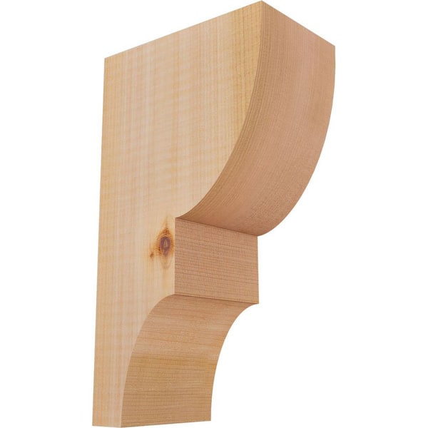 Ekena Millwork 3-1/2 in. x 6 in. x 10 in. Western Red Cedar Ridgewood Smooth Corbel