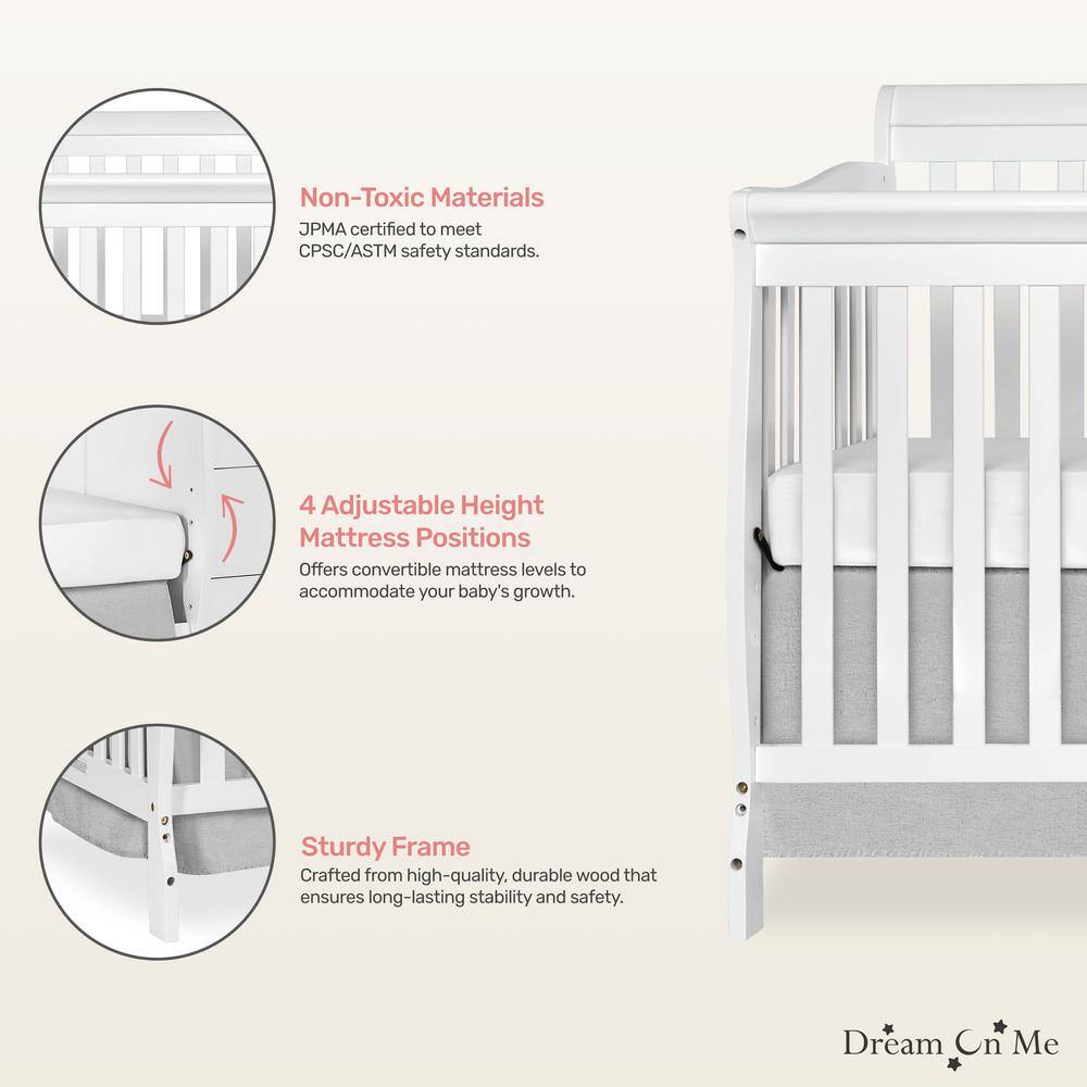 White Pine 5-in-1 Convertible Crib with Changer