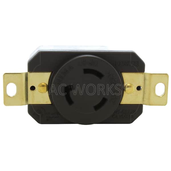 Conntek 20-Amp Flush Mount Receptacle – NEMA 7-20R Straight Blade Outlet - View #12