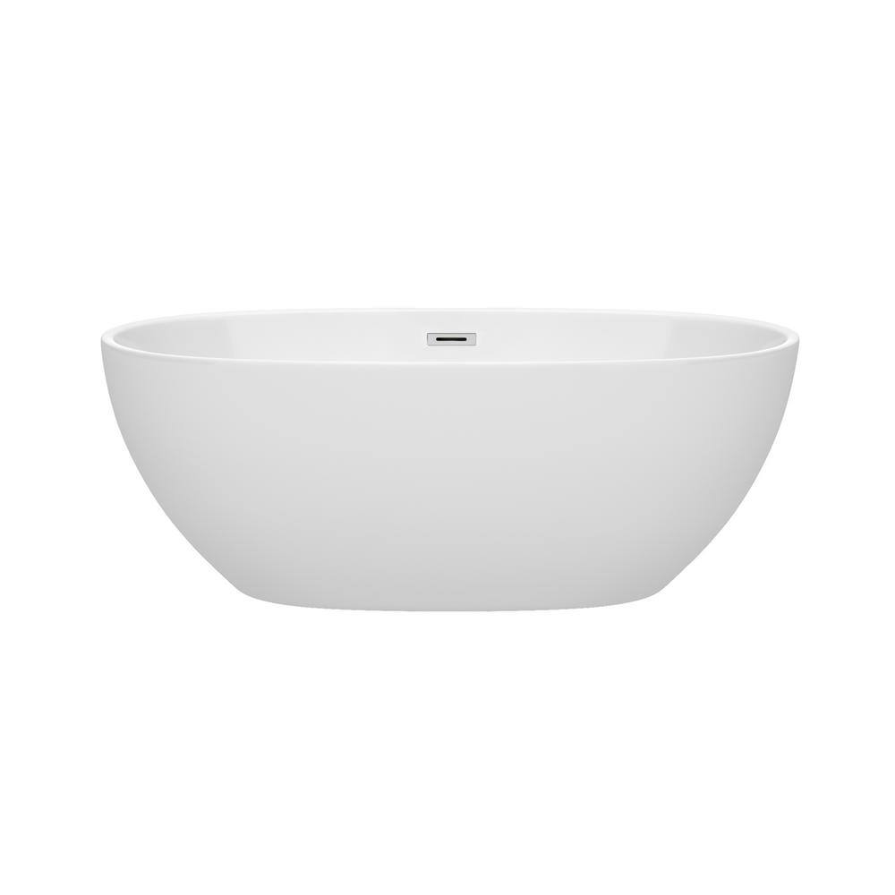 Juno 63'' White Freestanding Acrylic Soaking Bathtub