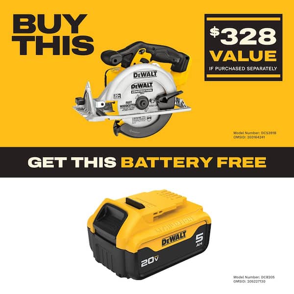 20V MAX Cordless 6.5 in. Sidewinder Style Circular Saw (Tool Only)