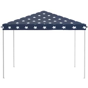 10 ft. x 10 ft. Star Pattern Pop Up Canopy Tent with Removable Mesh Sidewalls, Zipper Doors and Carry Bag