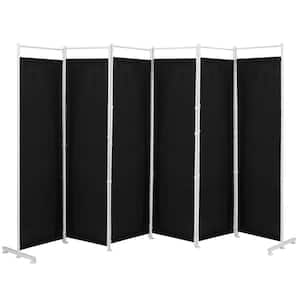 6 ft. Black 6-Panel Room Divider Folding Privacy Screen