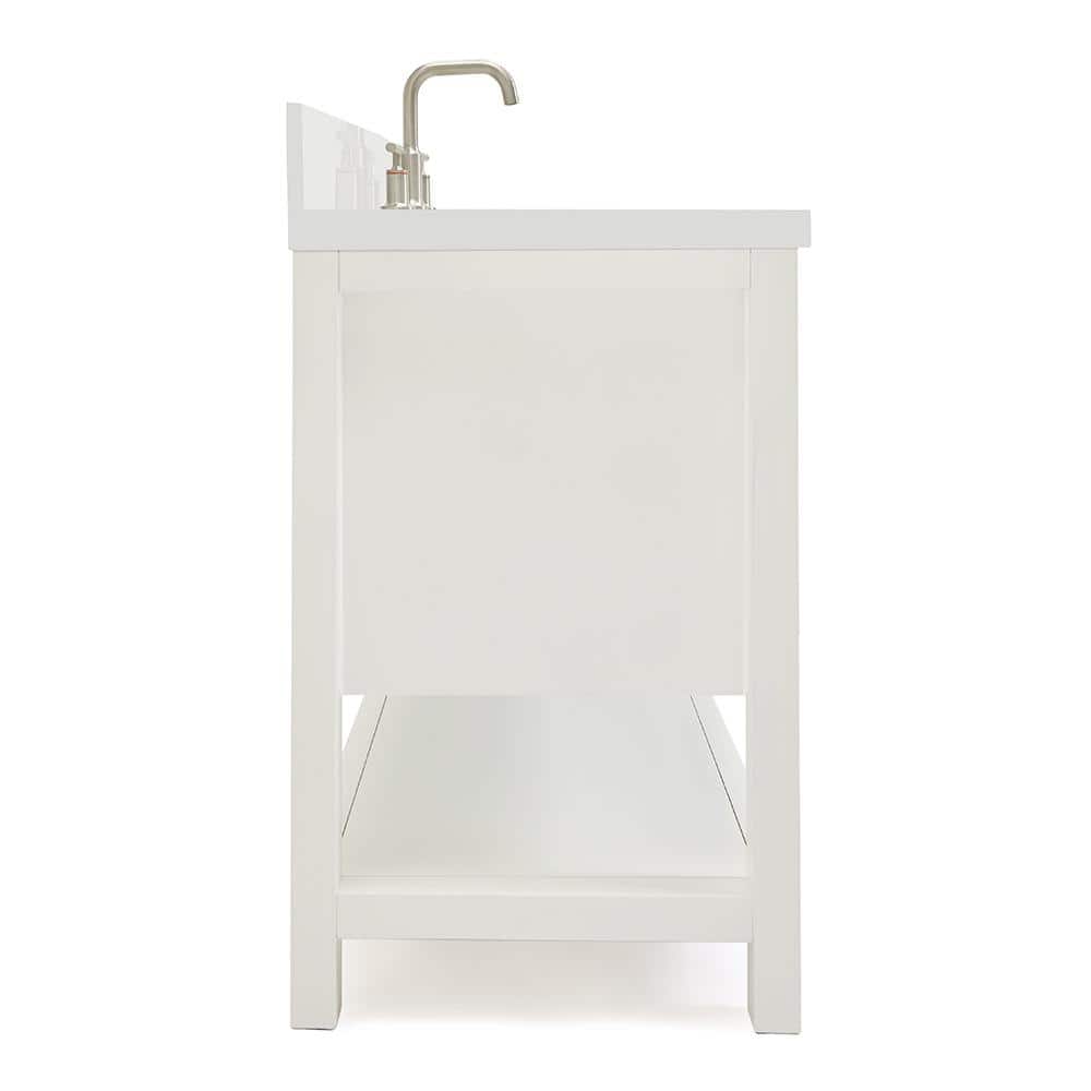 Magnolia 61" White Freestanding Single Bathroom Vanity Set