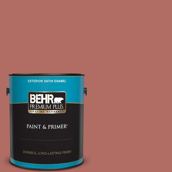 BEHR PREMIUM PLUS 1 gal. #MQ1-22 Scene Stealer Satin Enamel Exterior Paint & Primer