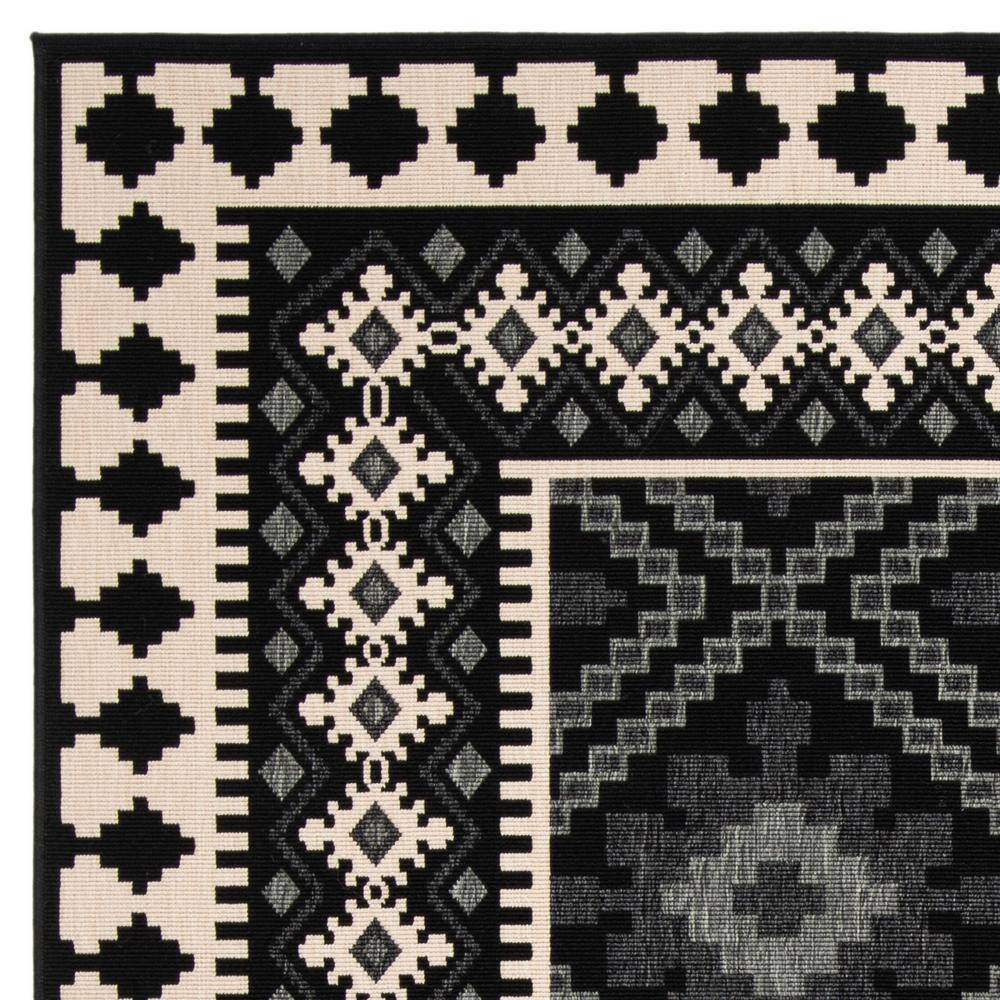 Safavieh 59'' Square Easy-Care Black Synthetic Rug