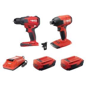 22-Volt Lithium-Ion Cordless Drill Driver/Impact Driver Compact Combo Kit (2-Tool) with Battery and Charger